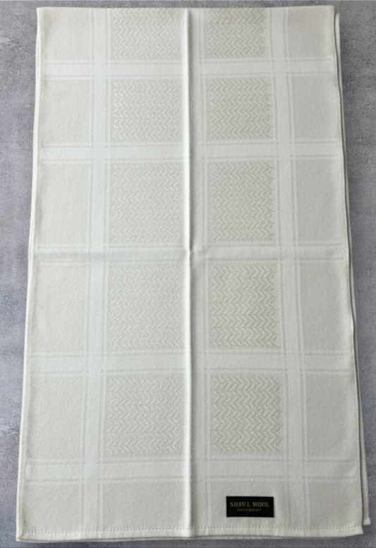 شال صوف سكري - بنقشة الشماغ