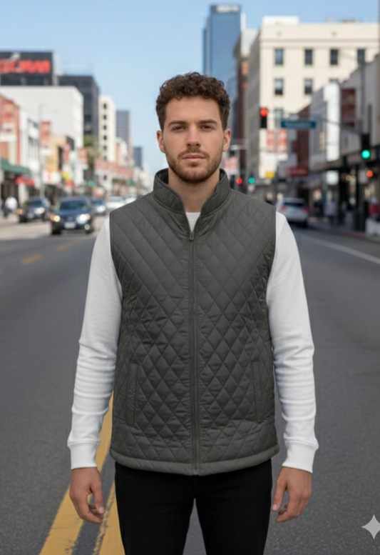 سديري رجالي دبل فيس بني مع أسود سادة