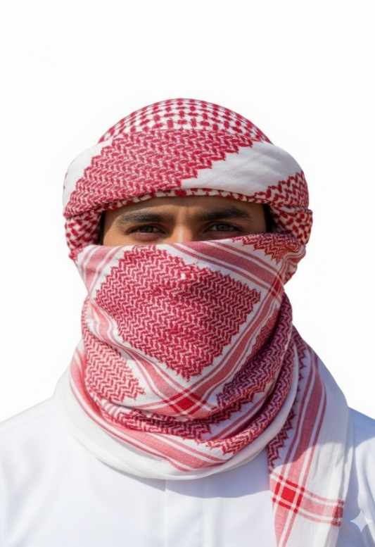 شال بنقشة شماغ