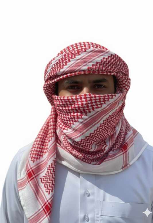 شال بنقشة شماغ