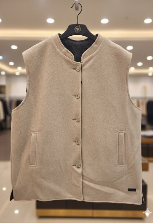 سديري رجالي أصلي دبل فيس ( رمادي مع بيج)