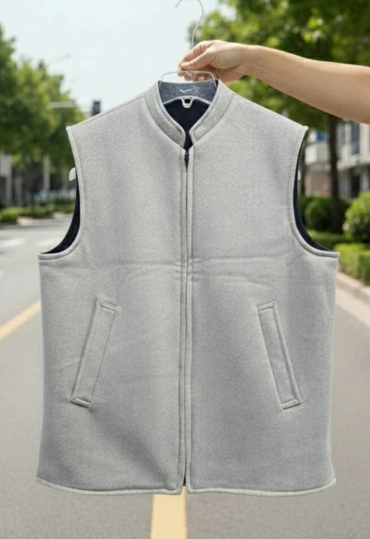 سديري رجالي دبل فيس خام جوخ ( رمادي مع أسود)