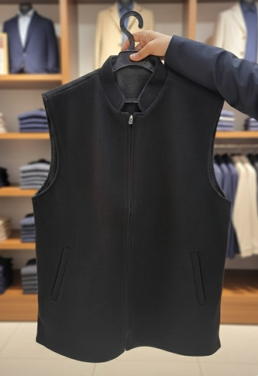 سديري رجالي دبل فيس خام جوخ ( أسود مع رمادي )